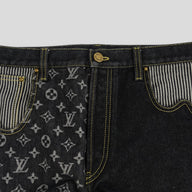 Louis Vuitton X Nigo Monogram Crazy Denim Jeans in Black
