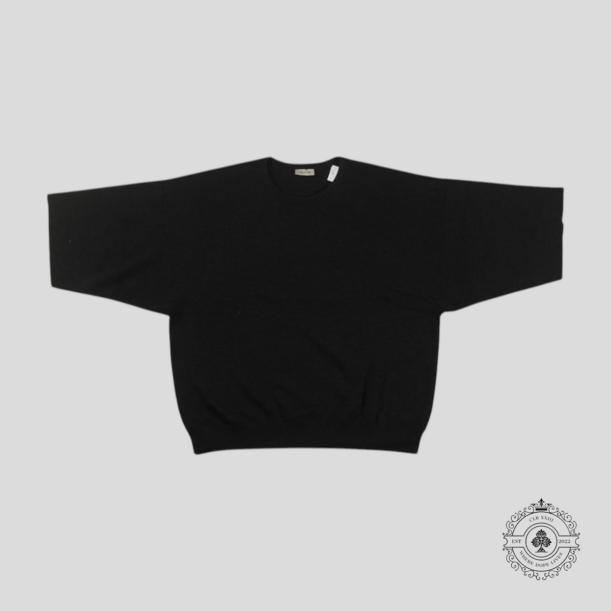 Fear Of God Essentials Eternal Wool Short Sleeve Sweater in Black