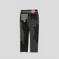Louis Vuitton X Nigo Monogram Crazy Denim Jeans in Black