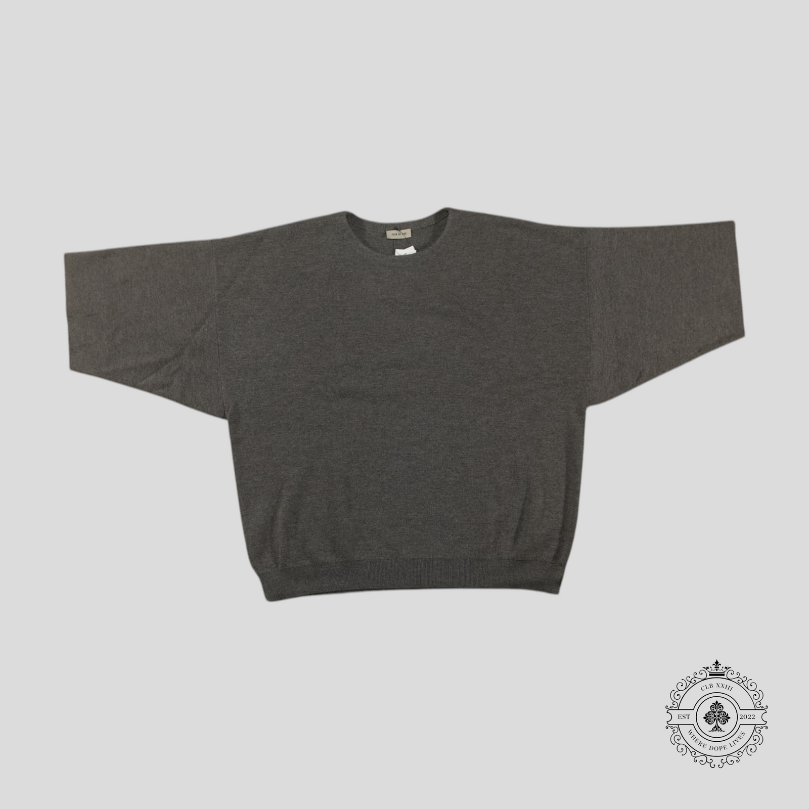 Fear of God Essentials Eternal Wool Short Sleeve Sweater in Heather Grey
