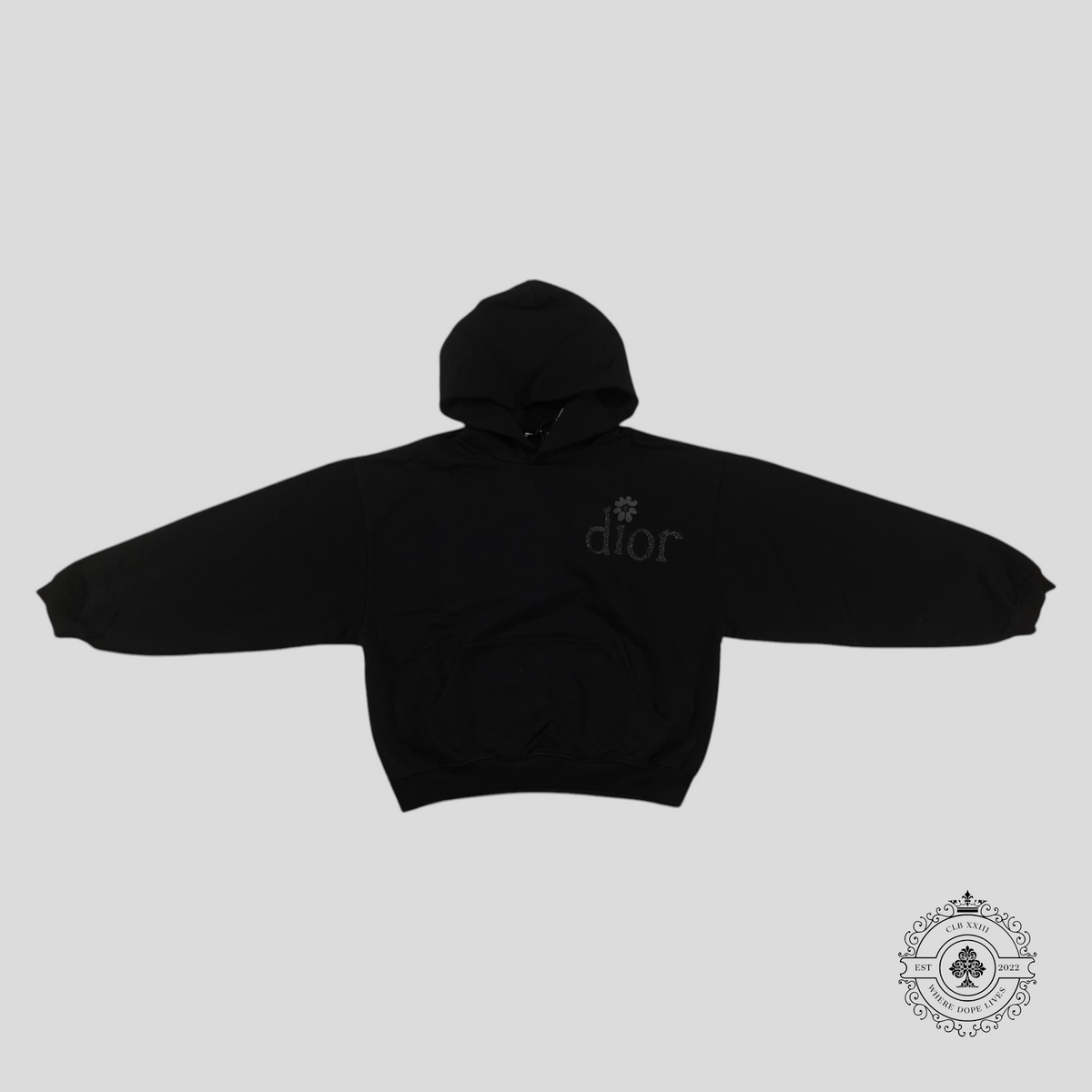 Dior X ERL Relaxed Fit Hoodie in Black