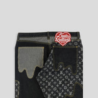 Louis Vuitton X Nigo Monogram Crazy Denim Jeans in Black