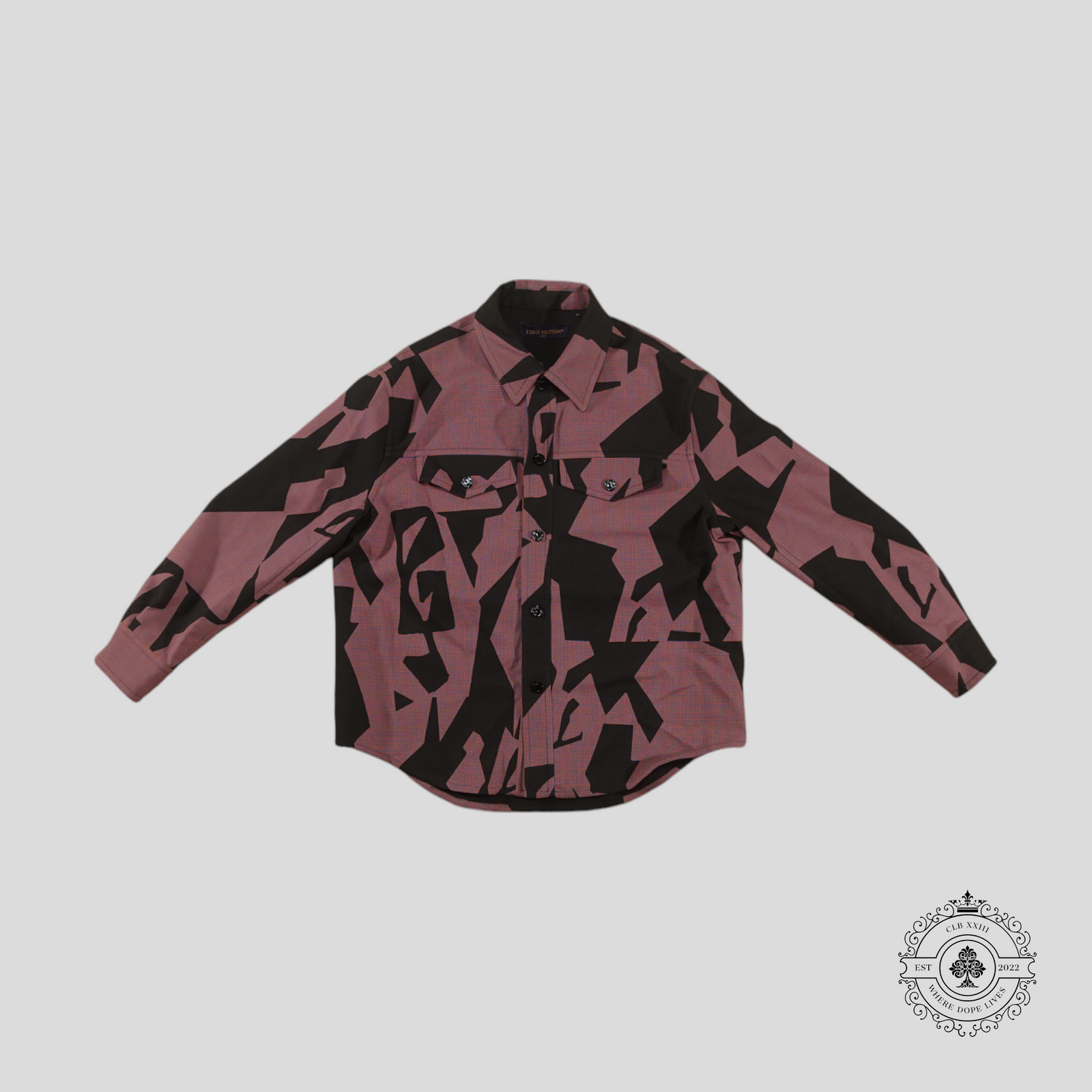 Louis Vuitton Abstract Houndstooth Double Faced Overshirt in Brown