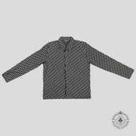 Dior Oblique Jacquard Overshirt in Grey/Navy Blue