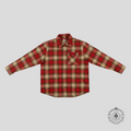 Moncler Plaid Overshirt in Red/Beige/Green