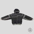 Kapital Bandana Bivouac Hooded Blouson in Grey/Navy Blue