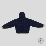 Kapital Bandana Bivouac Hooded Blouson in Grey/Navy Blue