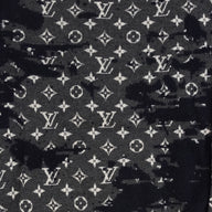 Louis Vuitton Distressed Flock Monogram Sweater in Navy