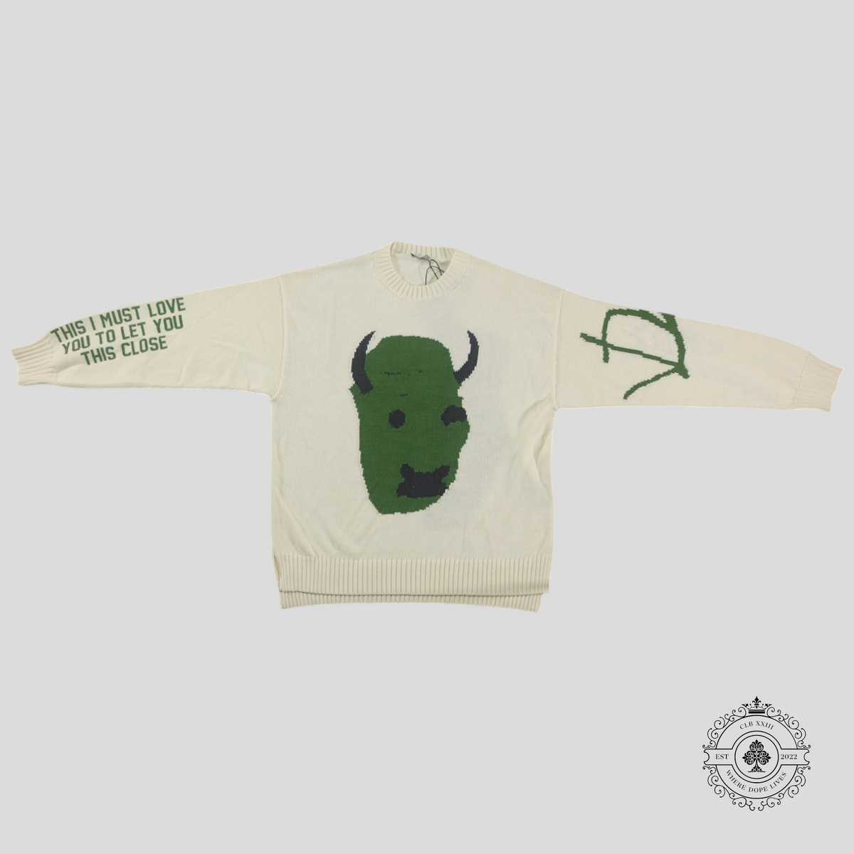 Dior Cactus Jack Oversized Ecru Wool Knit in White