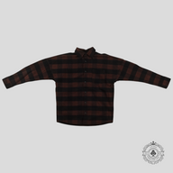 Palm Angels Classic Logo Flannel Overshirt in Brown