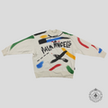 Palm Angels Brush Strokes Crewneck in White