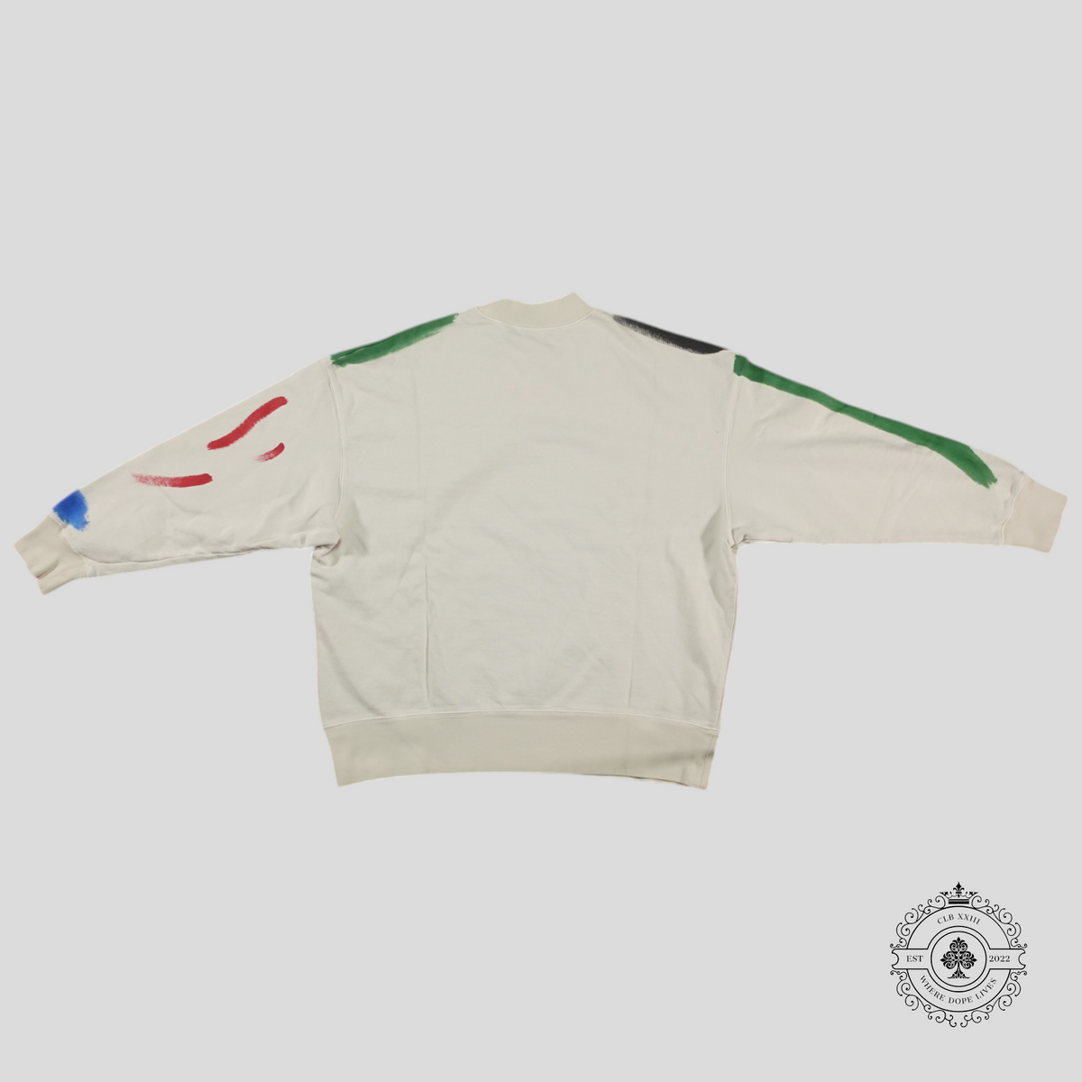 Palm Angels Brush Strokes Crewneck in White