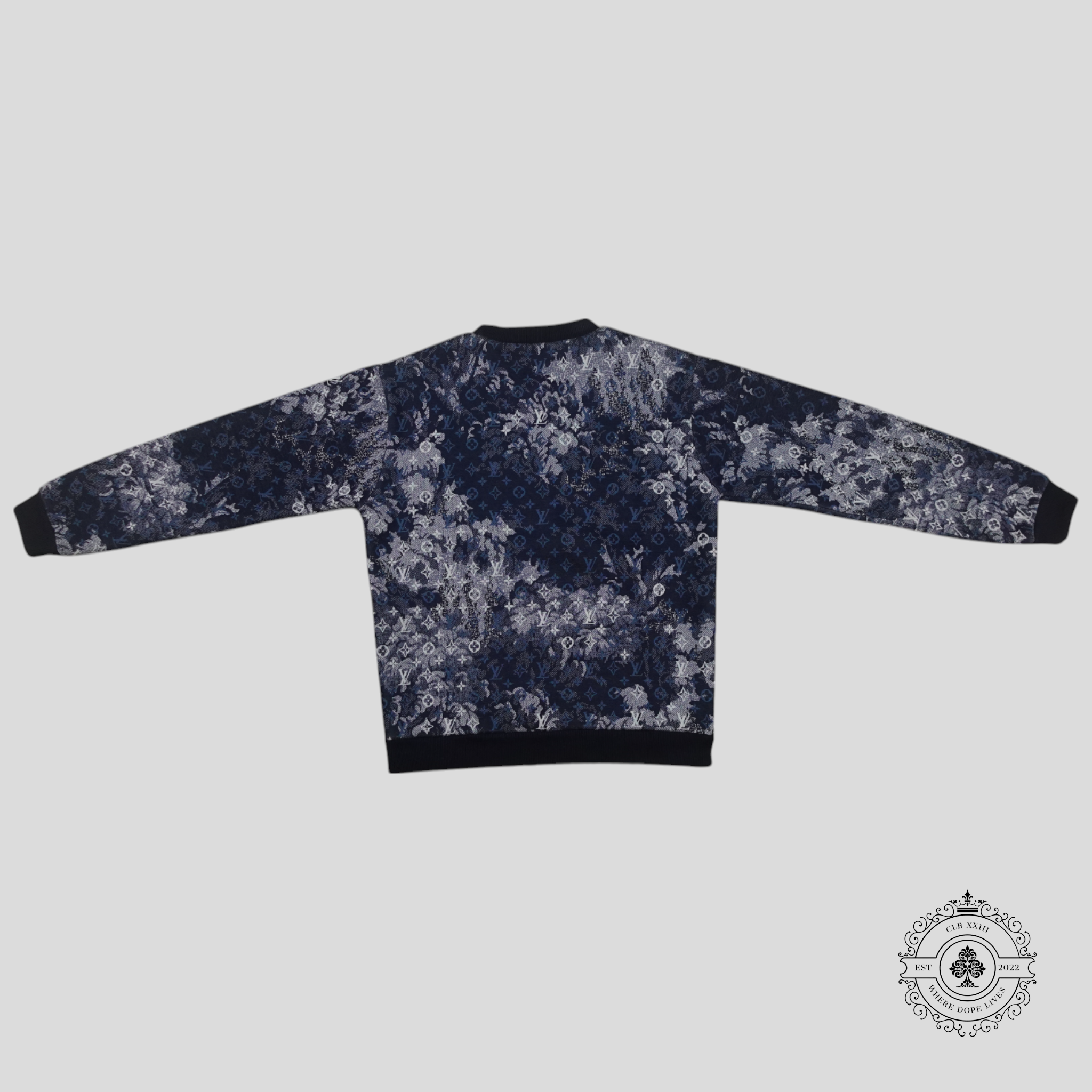 Louis Vuitton Monogram Tapestry Sweatshirt in Blue