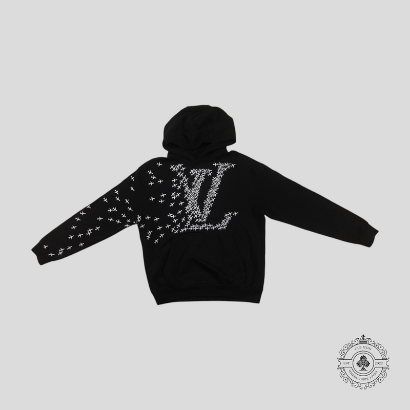 Louis Vuitton LV Planes Printed Hoodie in Black