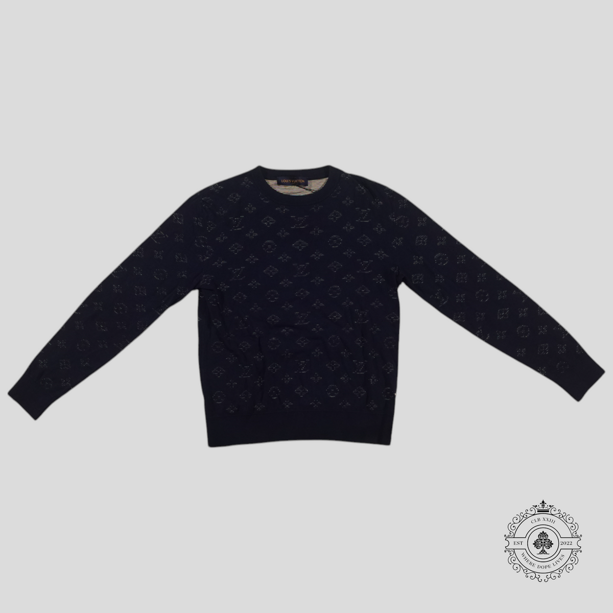 Louis Vuitton Monogram Degrade Knitwear in Navy Blue/Multicolor