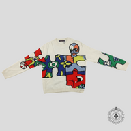 Louis Vuitton LV Puzzle Jacquard Crewneck in White
