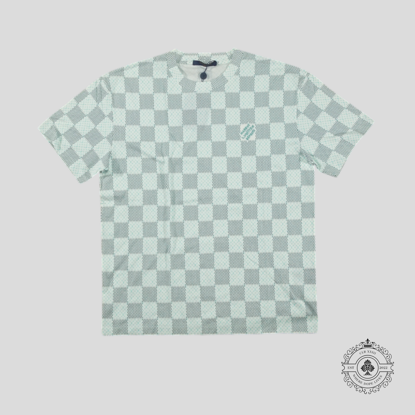 Louis Vuitton Damier Monogram T-Shirt in White/Green