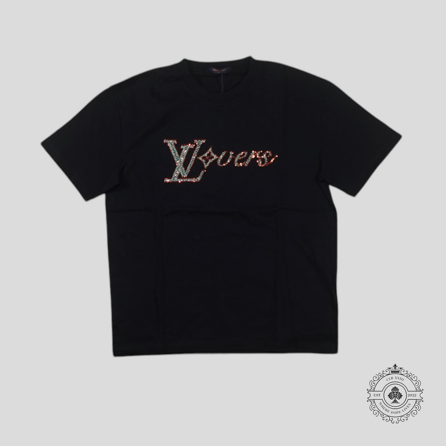 Louis Vuitton LV Lovers Embellished T-Shirt in Black — authenticated Louis Vuitton at CLB XXIII