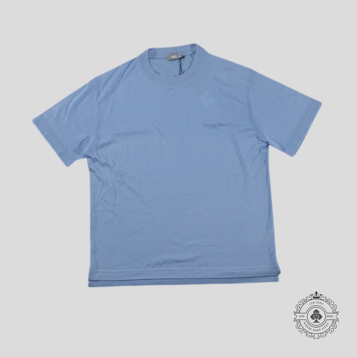 Dior Christian Dior Couture Wool T-Shirt in Blue