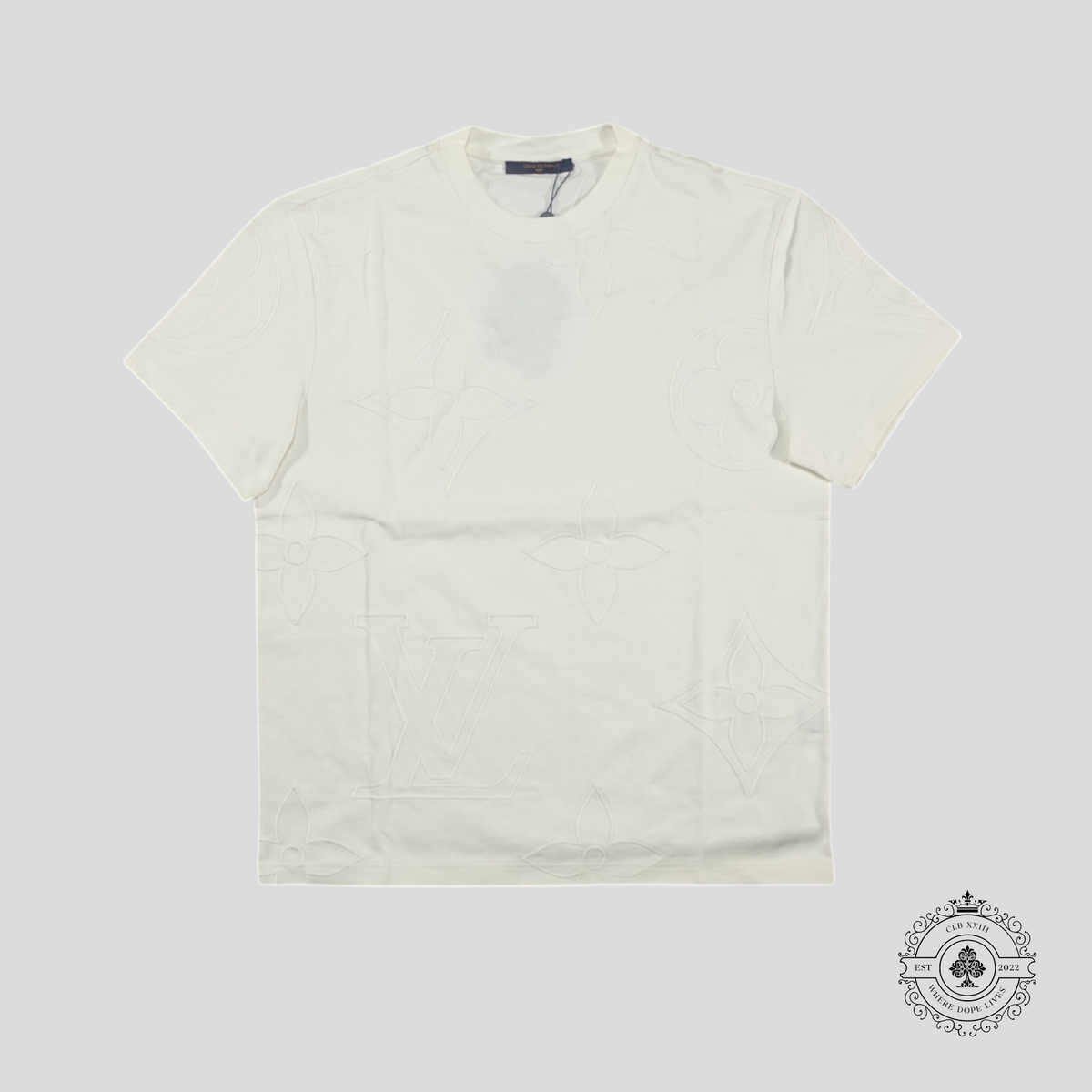 Louis Vuitton Monogram Macro Embroidered Jacquard T-Shirt in White