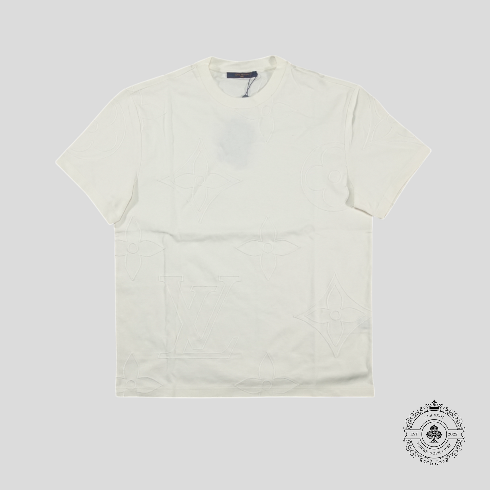 Louis Vuitton Monogram Macro Embroidered Jacquard T-Shirt in White