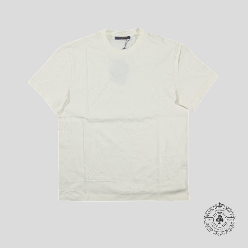 Louis Vuitton Monogram Macro Embroidered Jacquard T-Shirt in White
