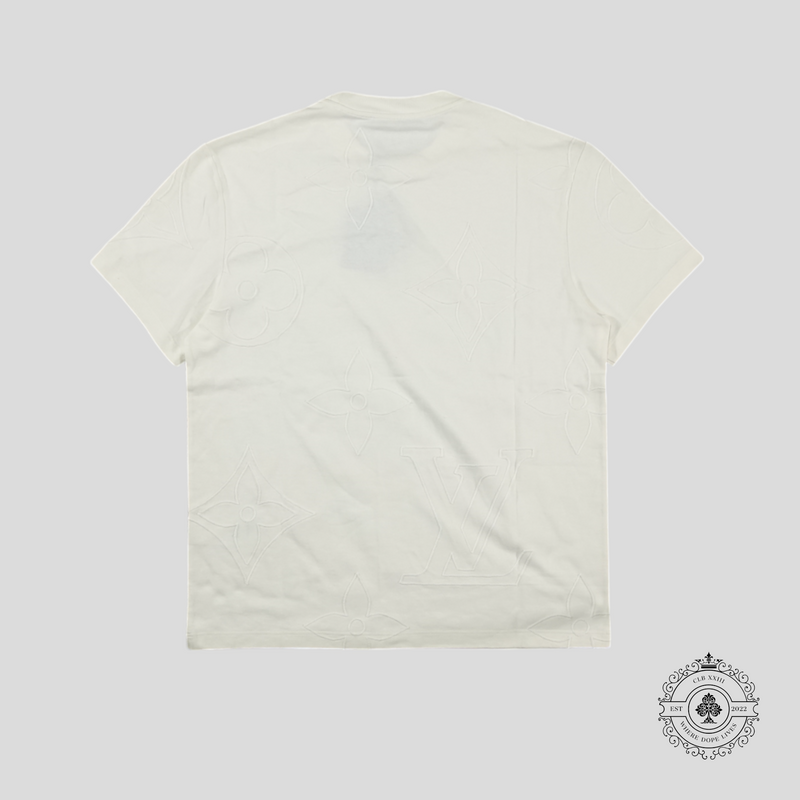 Louis Vuitton Monogram Macro Embroidered Jacquard T-Shirt in White