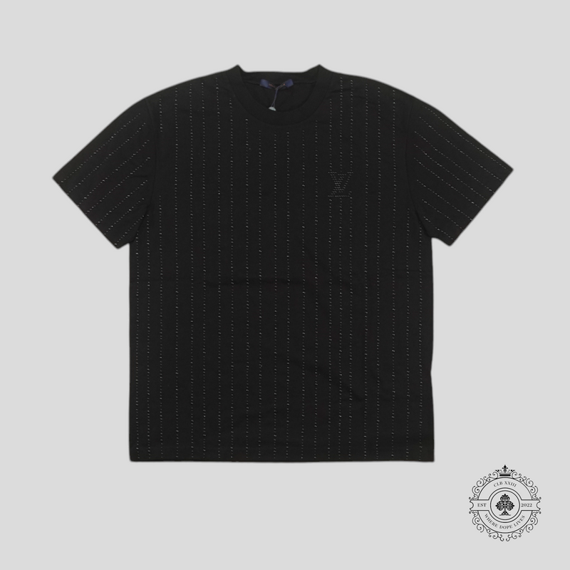 Louis Vuitton LV Crystal Embellished T-Shirt in Black