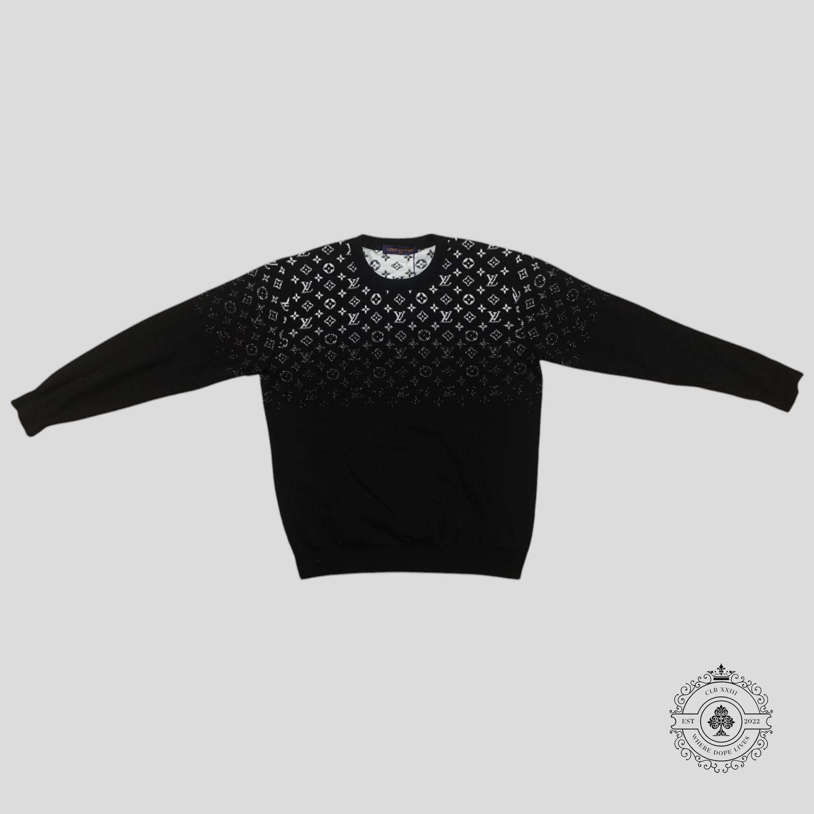 Louis Vuitton Monogram Gradient Crewneck in Black