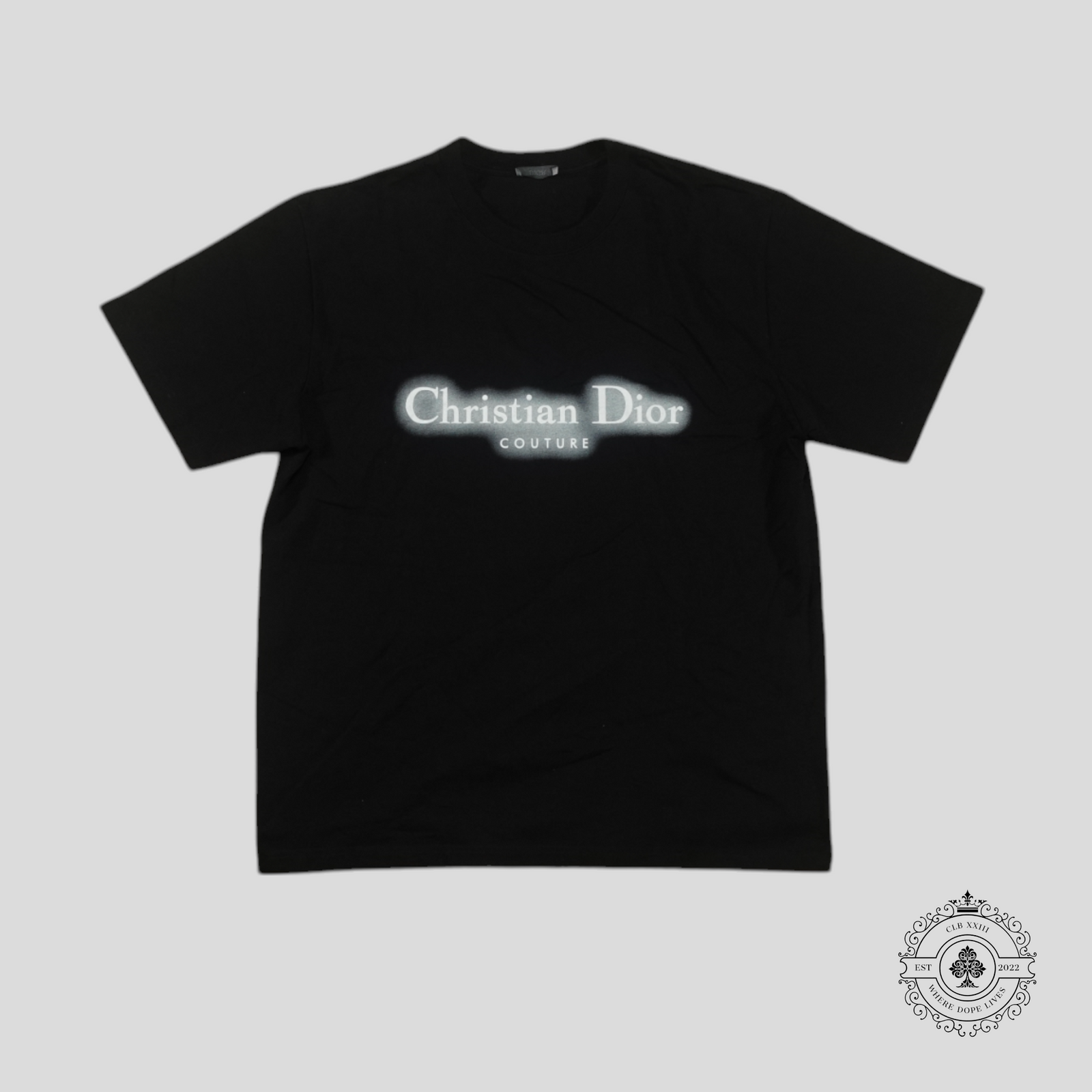 Dior Christian Dior Couture Gradient Print T-Shirt in Black