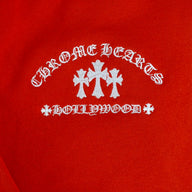 Chrome Hearts Triple Cross Sweatpants in Red