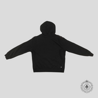 Amiri Shotgun Distressed Shoulder Bleached Zip Up Hoodie in Black