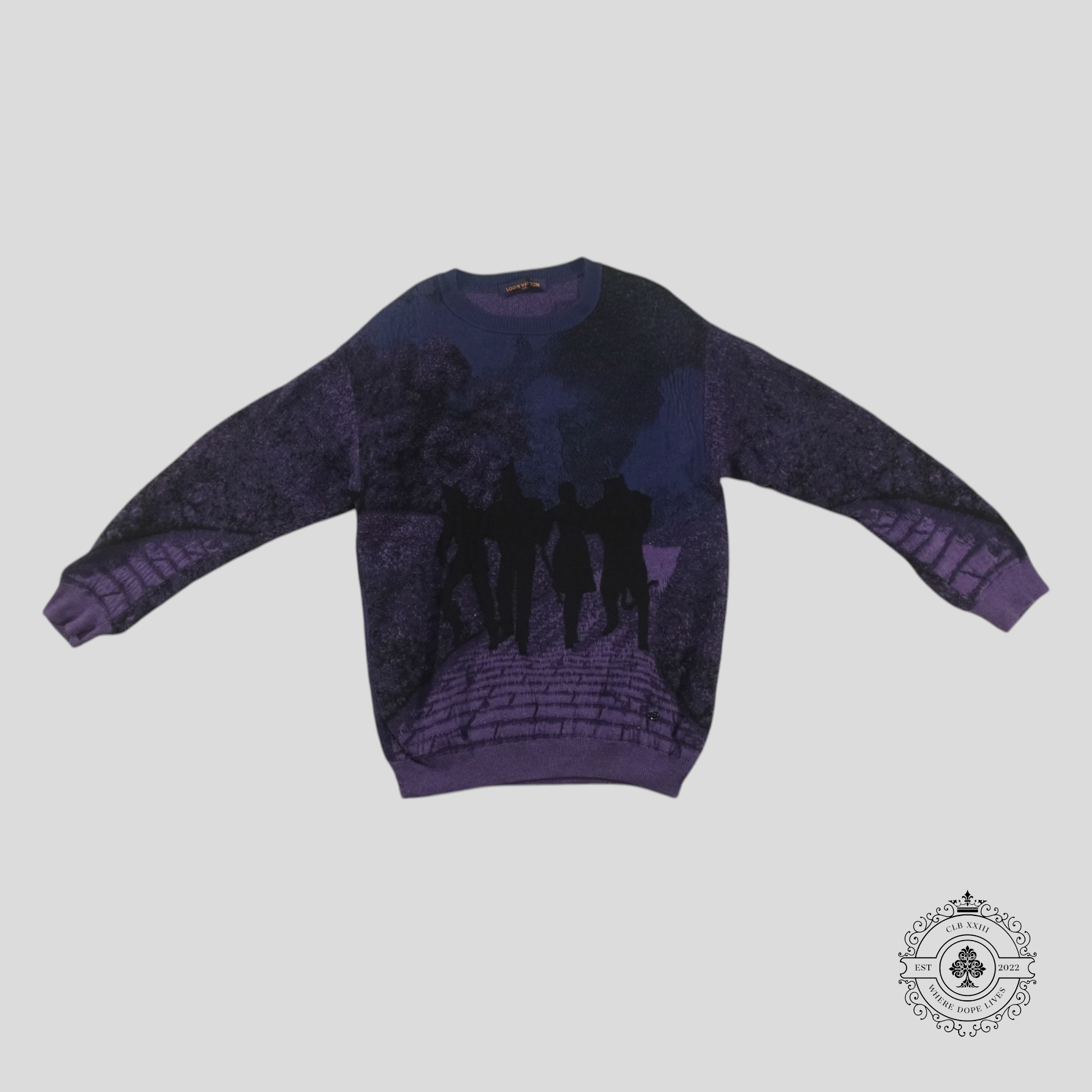 Louis Vuitton Wizard of Oz Brick Road Jacquard Sweater in Purple