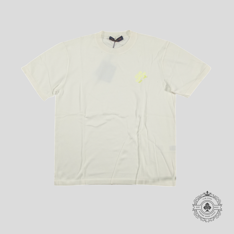 Louis Vuitton Signature Short Sleeve Crewneck Knitwear in White
