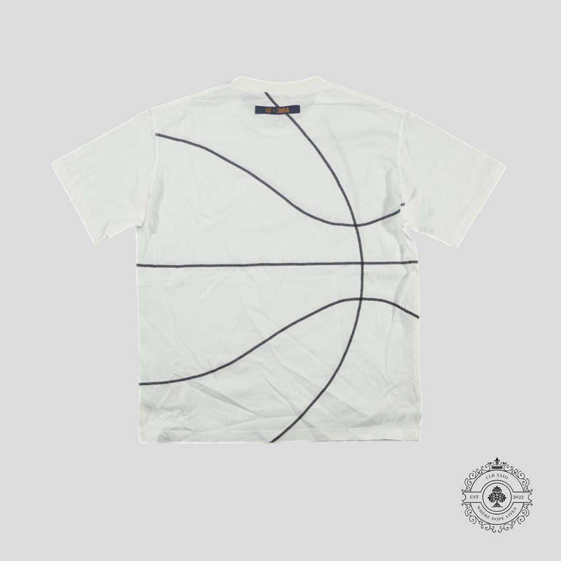 Louis Vuitton X NBA Embroidered Ball T-Shirt in White