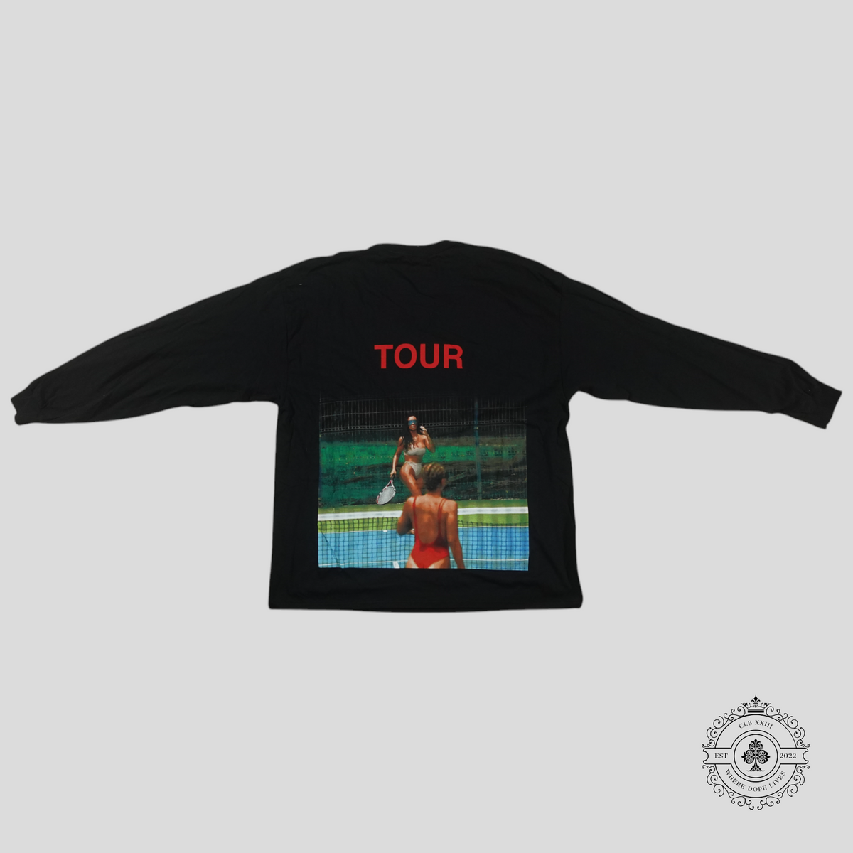 Kanye West Saint Pablo Kim Tennis Long Sleeve Shirt in Black