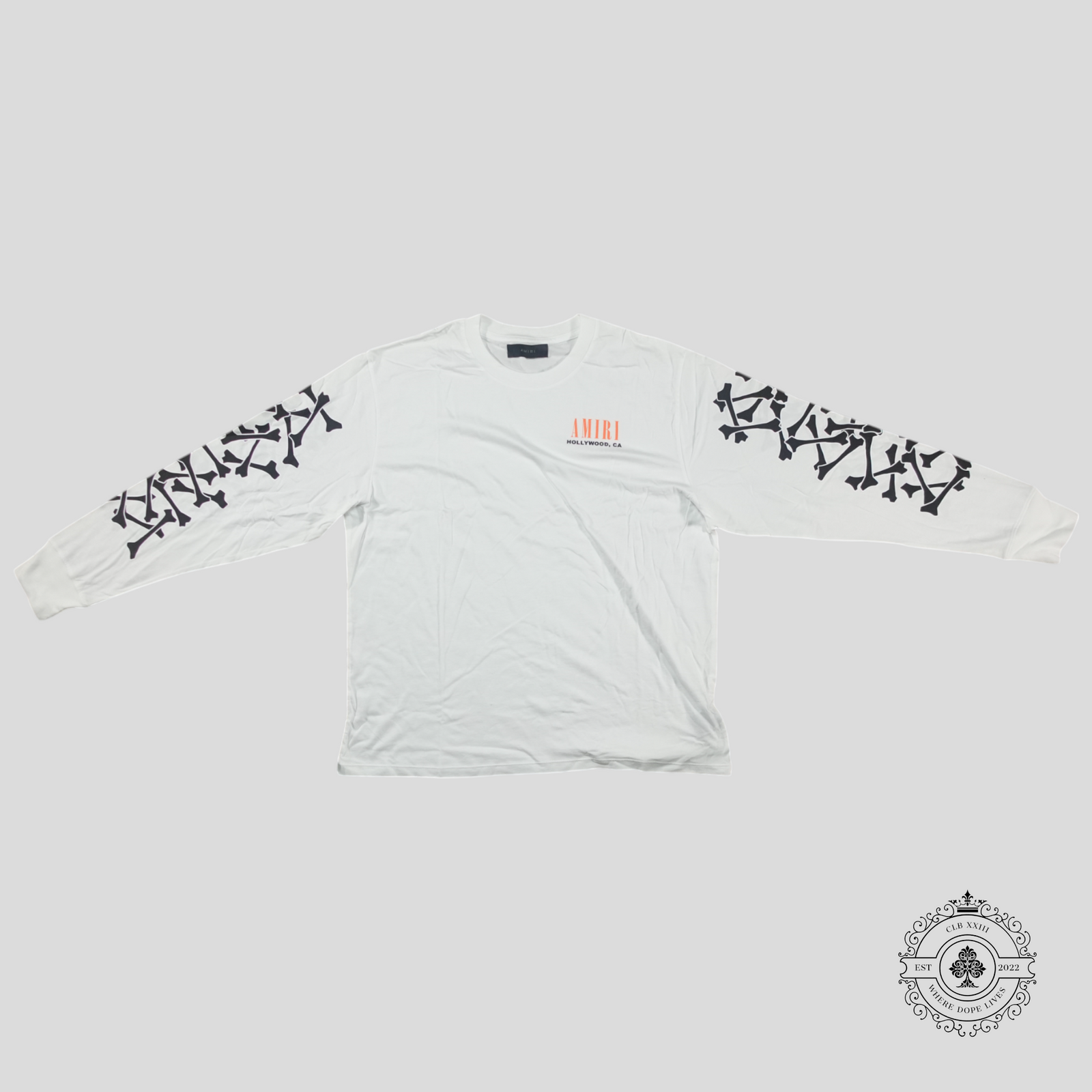 Amiri Bones Long Sleeve Shirt in White