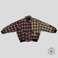 Givenchy Checked Distressed Bomber in Brown/Black