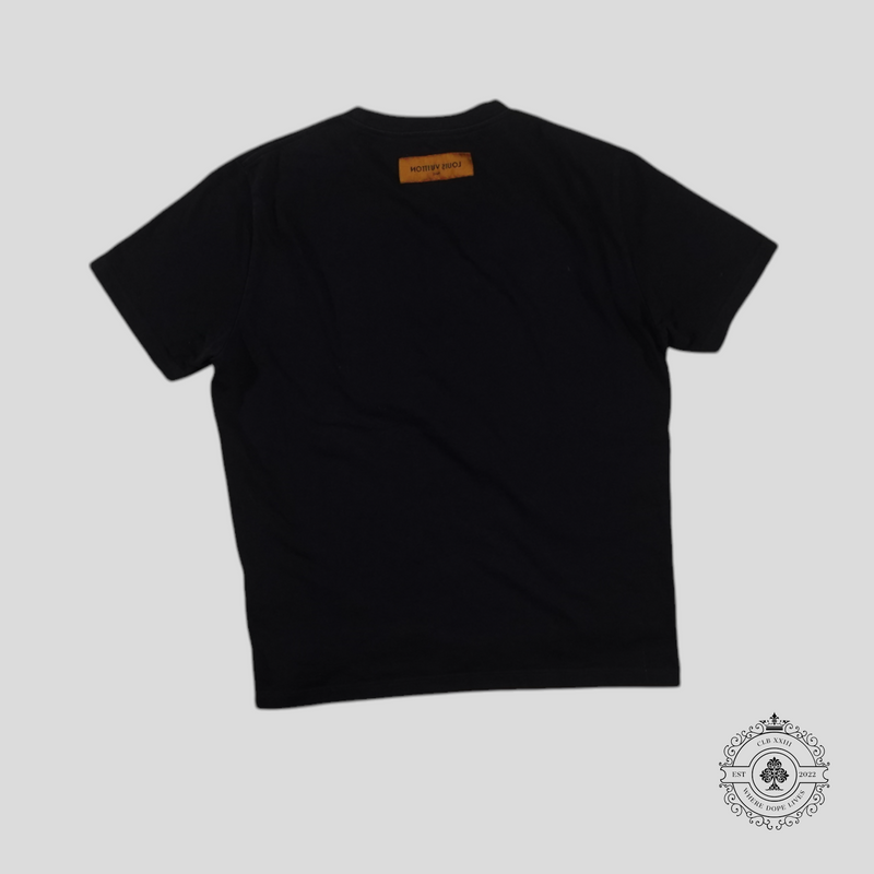 Louis Vuitton LV Flower Embroidered T-Shirt in Navy Blue