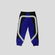 CLB XXIII Louis Vuitton blue and black nylon trackpants with a reflective checkered pattern on the back
