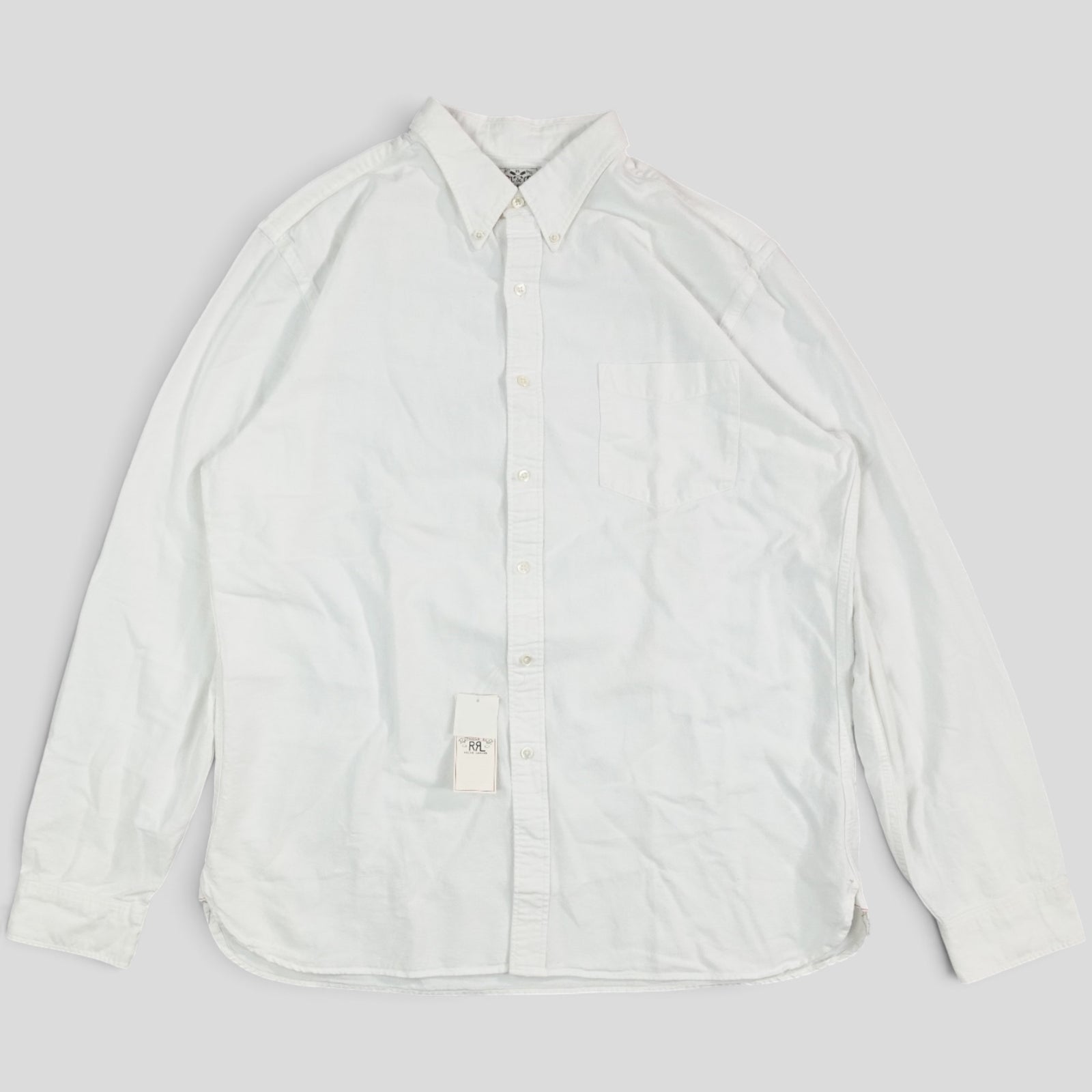RRL Button-Up in White - X-Large