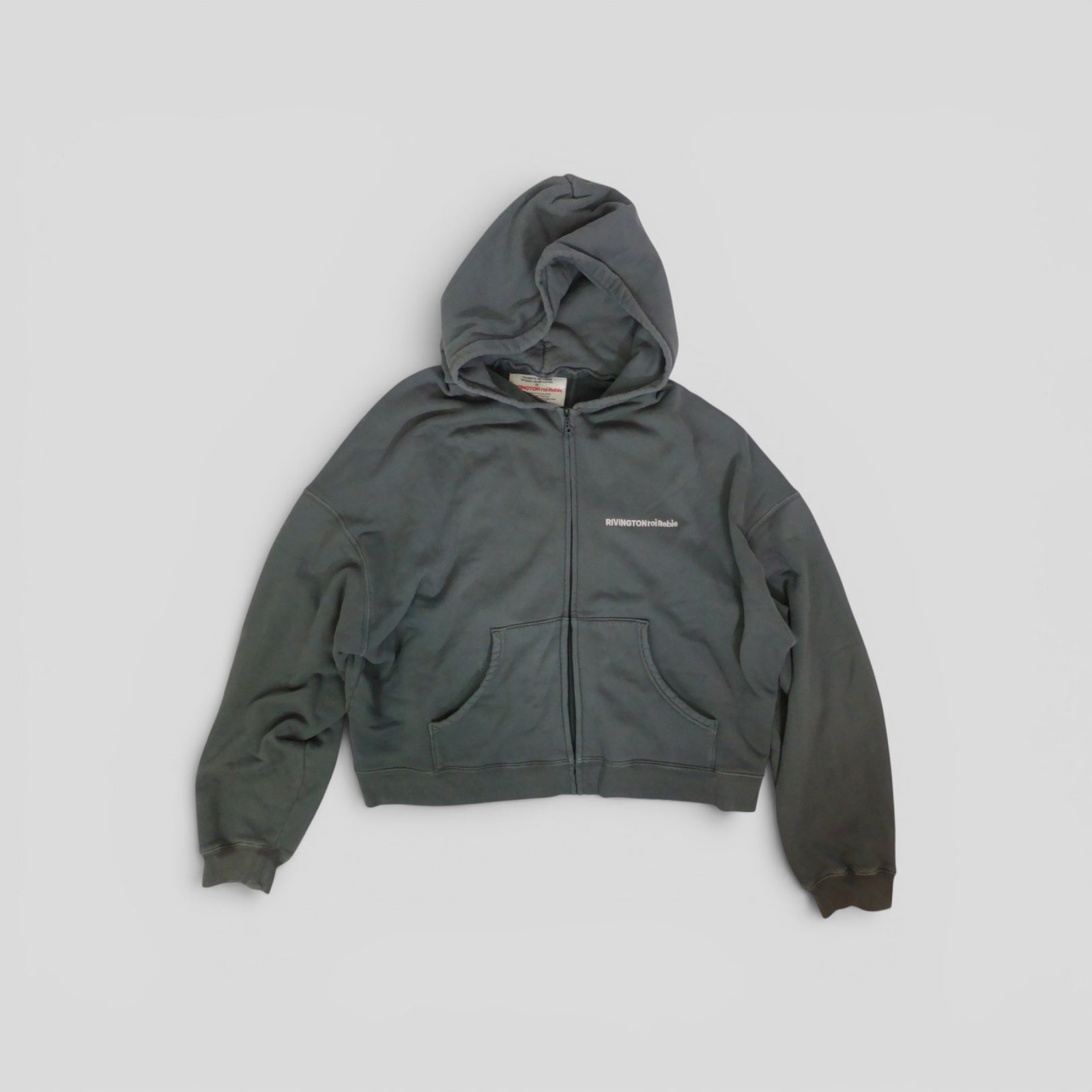 Rivington Roi Rebis Zip Up Hoodie in Grey