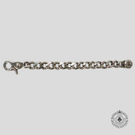 Chrome Hearts Cross Link Lobster Clasp Bracelet in Silver