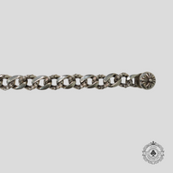 Chrome Hearts Cross Link Lobster Clasp Bracelet in Silver
