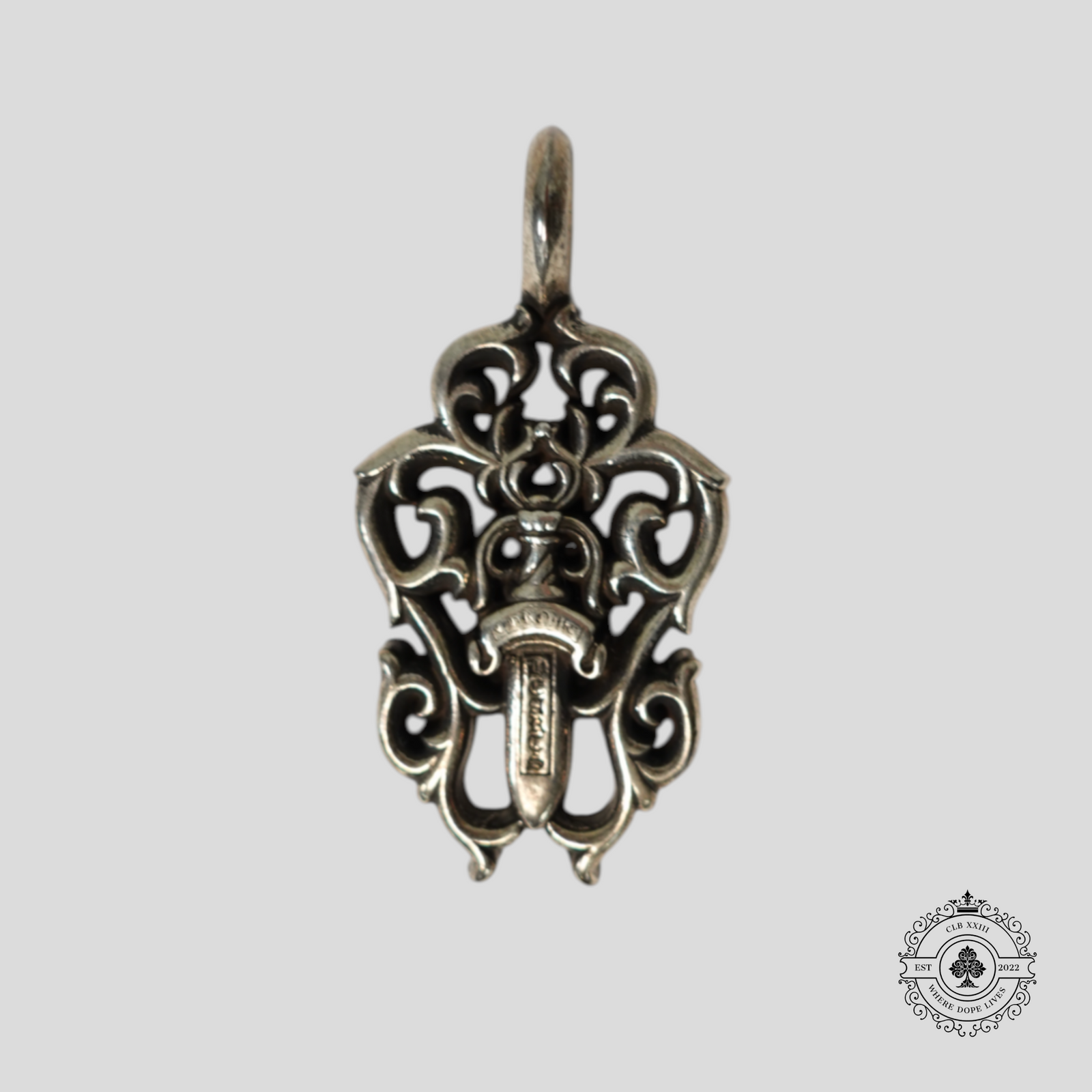 Chrome Hearts Vine Dagger Pendant in Silver