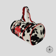 Chrome Hearts Cow Print Leather Cross Patch Mini Duffle Bag