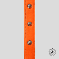 Chrome Hearts Leather Dog Collar in Orange