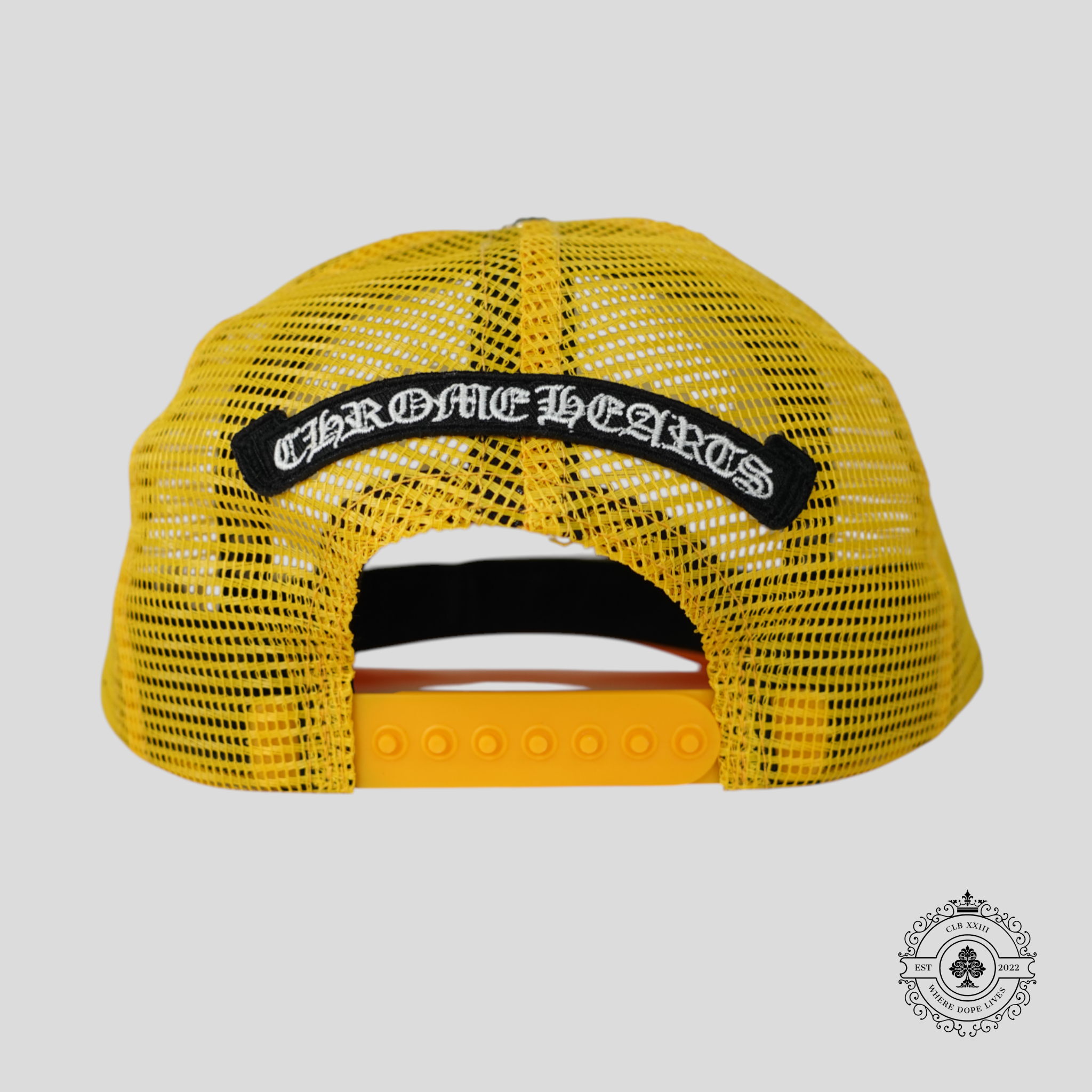 Chrome Hearts Triple Cross Trucker Hat in Yellow/Camo