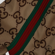 Gucci Jumbo Jacquard Hooded Track Jacket in Brown