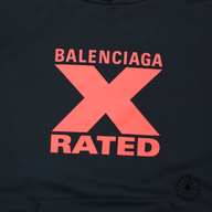 Balenciaga Oversized X Rated Hoodie in Black